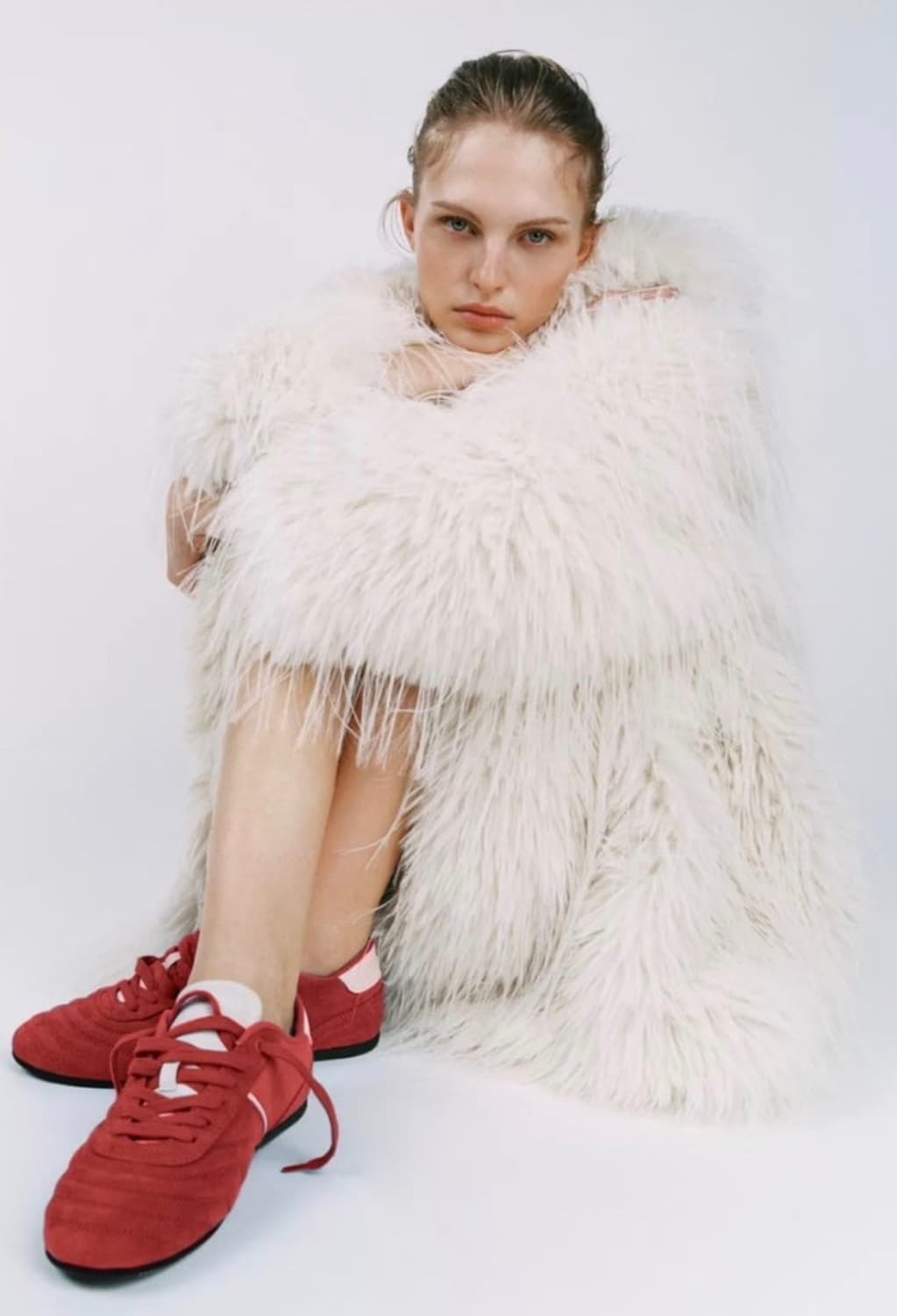 자라 퀼팅 런닝 스니커즈_레드 상품이미지2