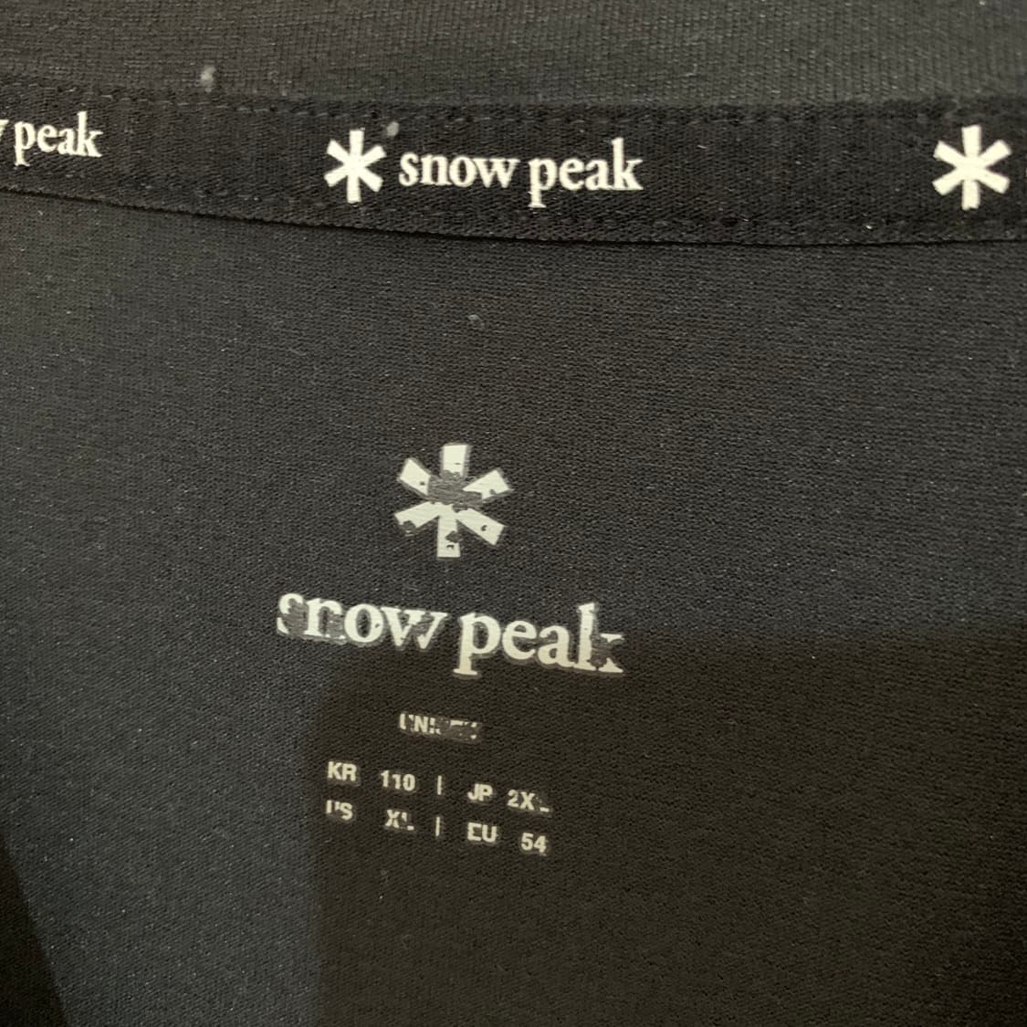 XXL 스노우피크 빅사이즈 로고 프린팅 기능성 반팔티 상품이미지5