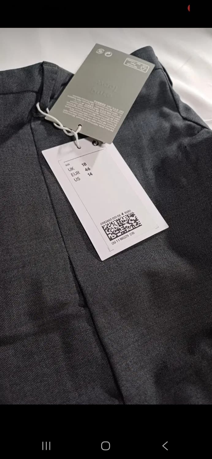 [새제품]토가 h&m 스카프팬츠 HM 흐앤므 46 그레이 와이드슬랙스 상품이미지4