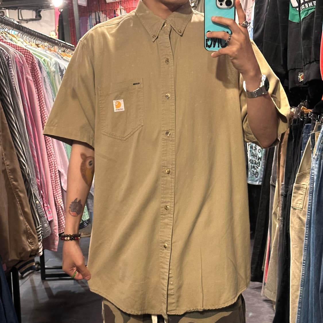 [IM]  Carhartt 칼하트 반팔 셔츠 베이지 상품이미지8