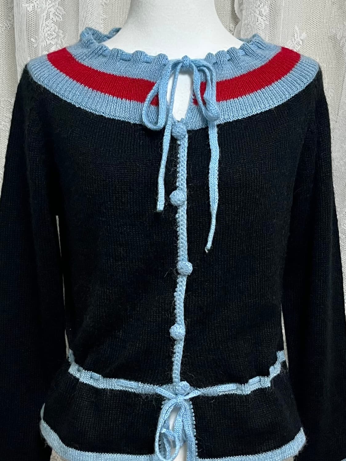 M) 안나수이 빈티지 모헤어 니트 블랙 상품이미지3