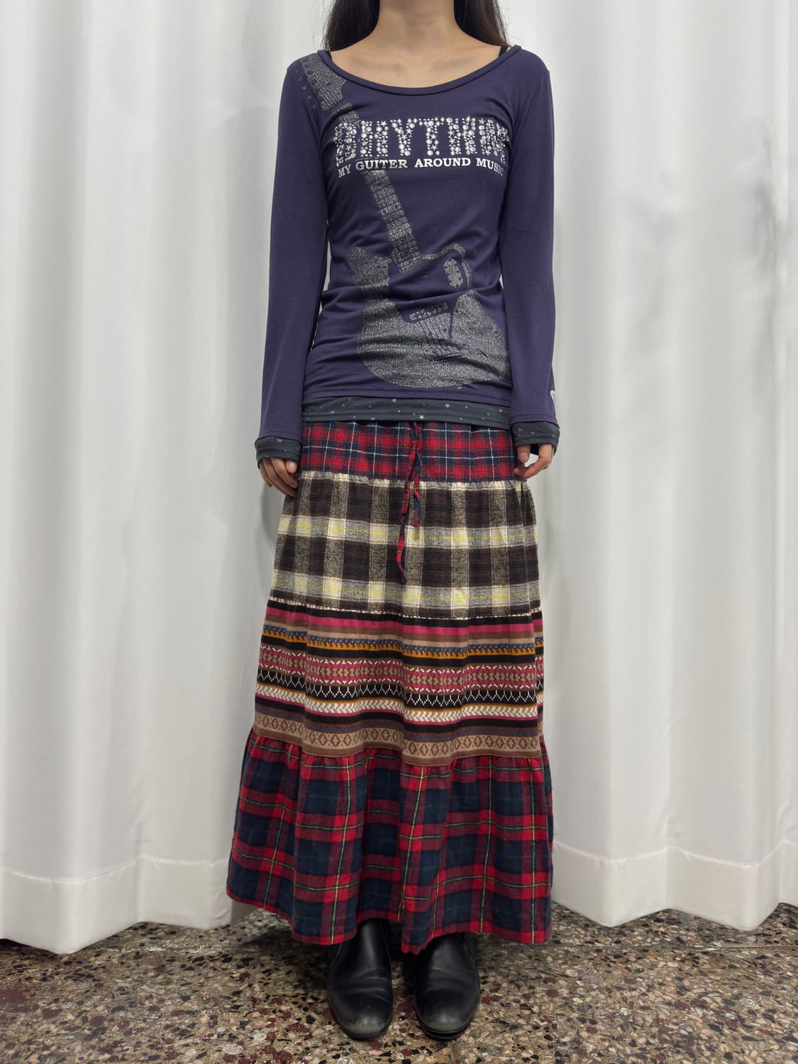 pattern long skirt 상품이미지3