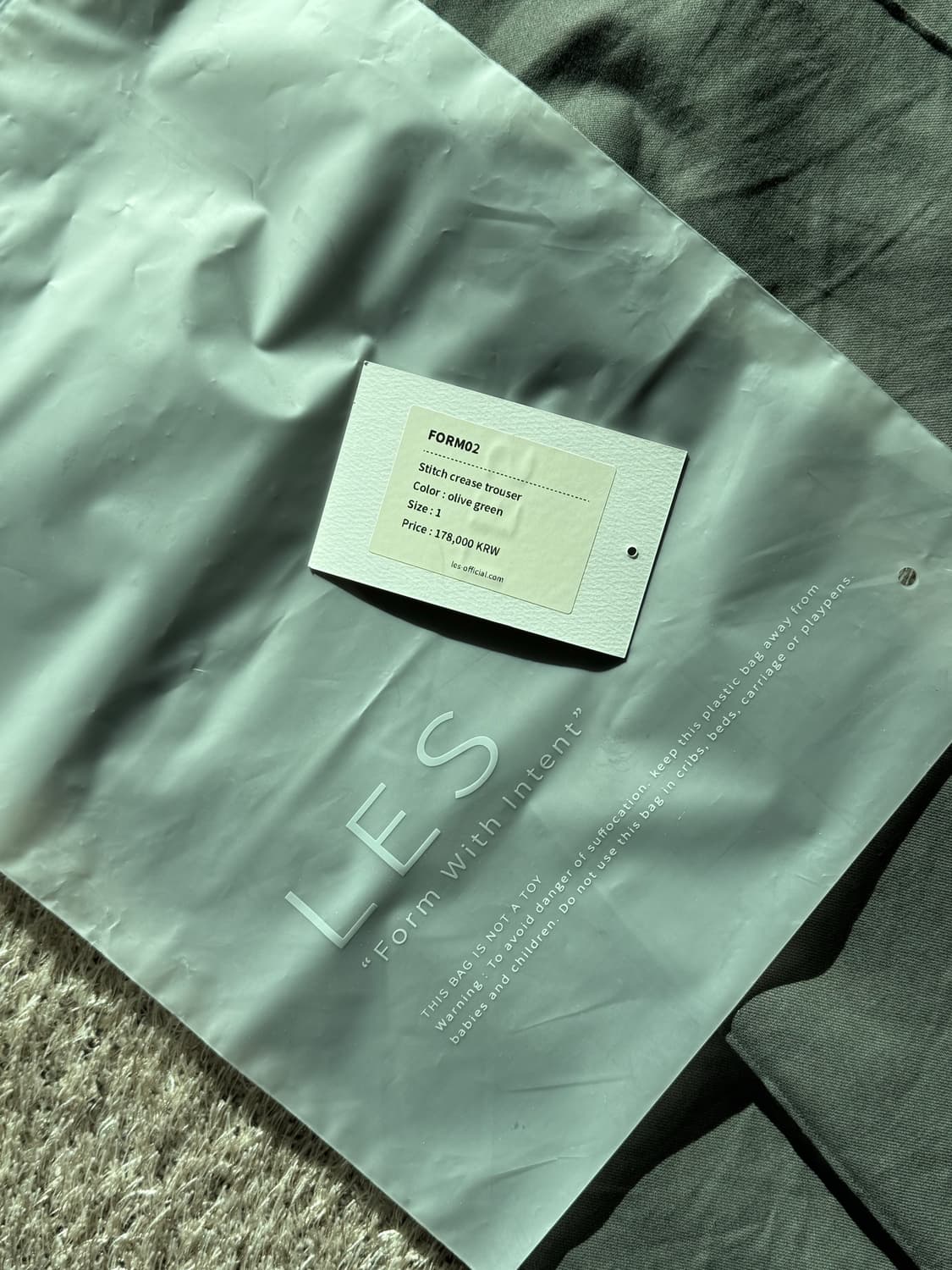 [1] Stitch Crease Trouser (olive green) 상품이미지3