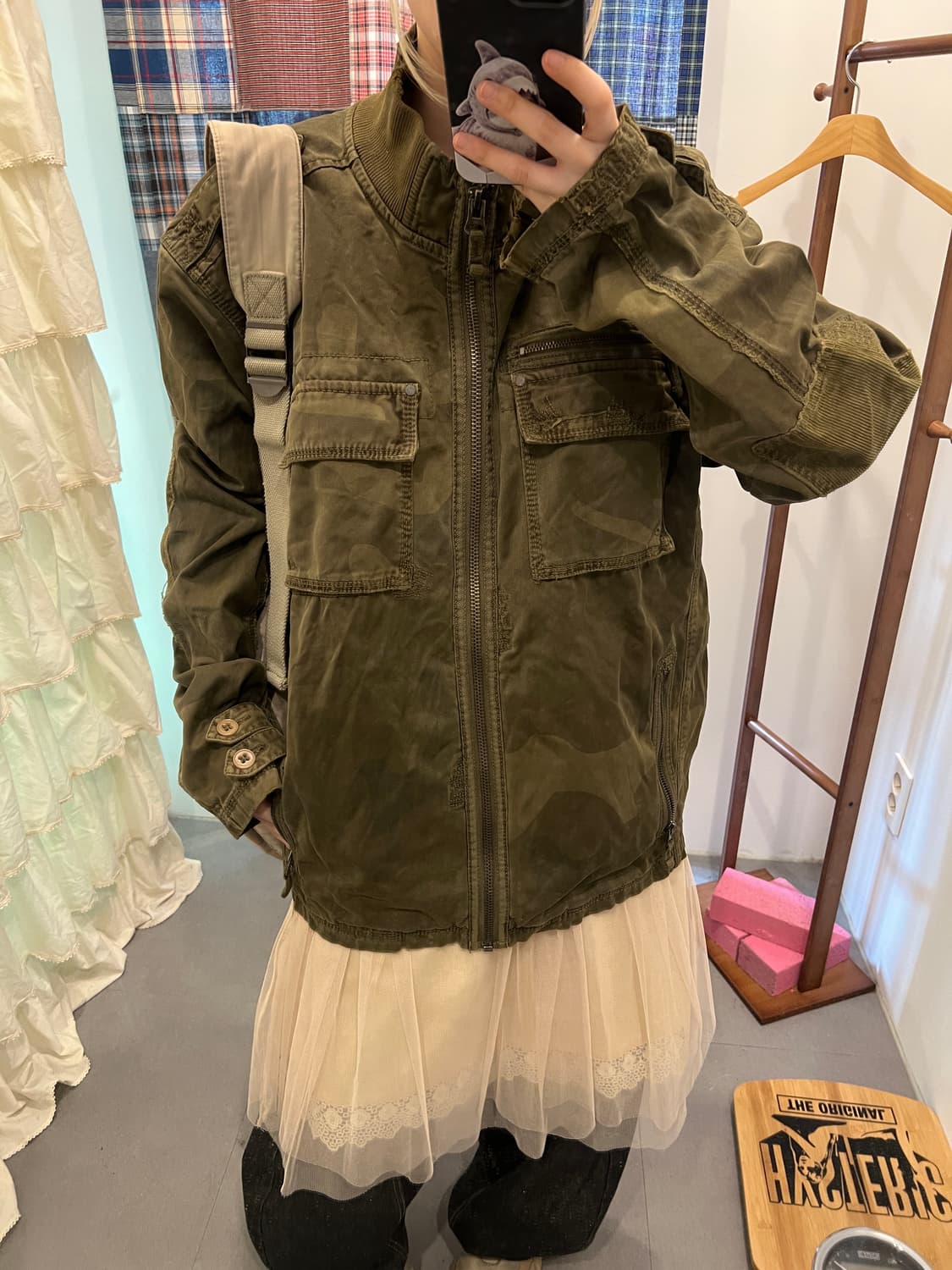 카키 카고 자켓  상품이미지1