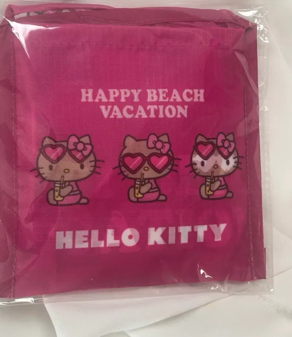 산리오 태닝키티 장바구니 핑크 에코백 상품이미지1