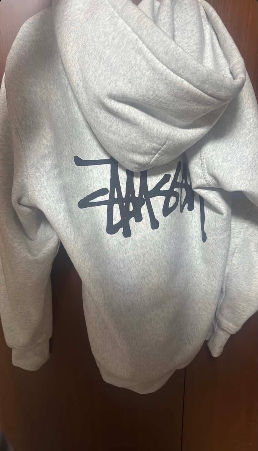 스투시 베이직 후드집업 라이트 그레이 상품이미지3