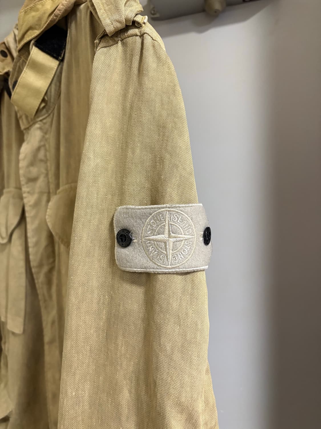 Stone Island 09SS Linen 필드 자켓 화이트 와펜 상품이미지6