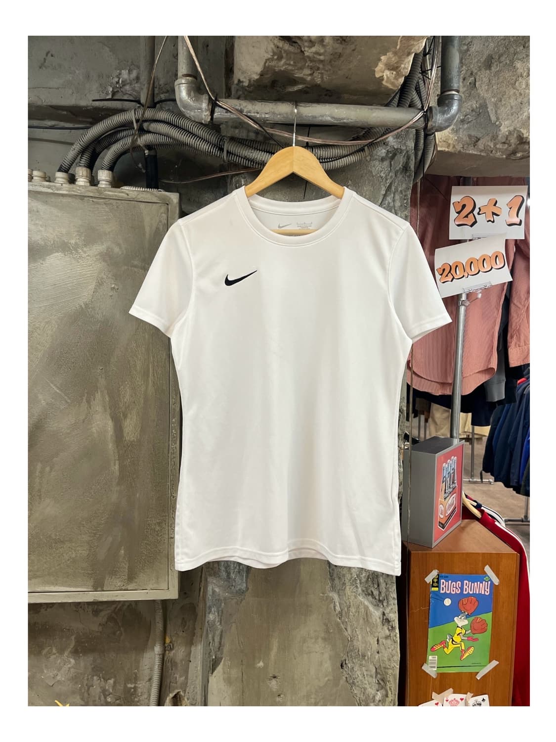 나이키 DRI-FIT 기능성 반팔티 화이트 L #csz3223 상품이미지1