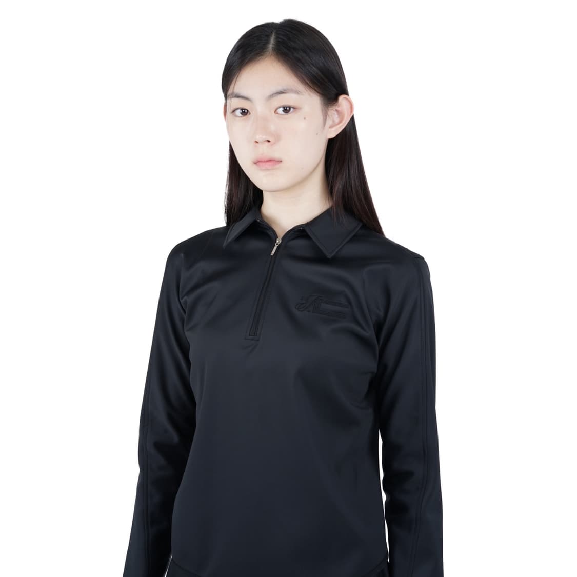 지초이 AW25 HALF ZIP SHIRT (BLACK) 상품이미지1