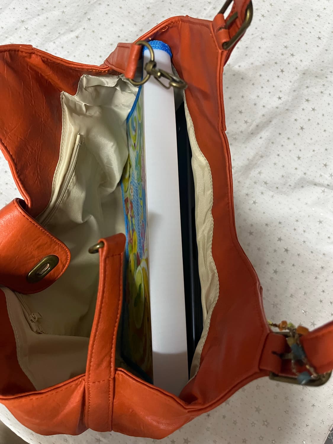 오렌지 가죽 핸드백 🍊 상품이미지7