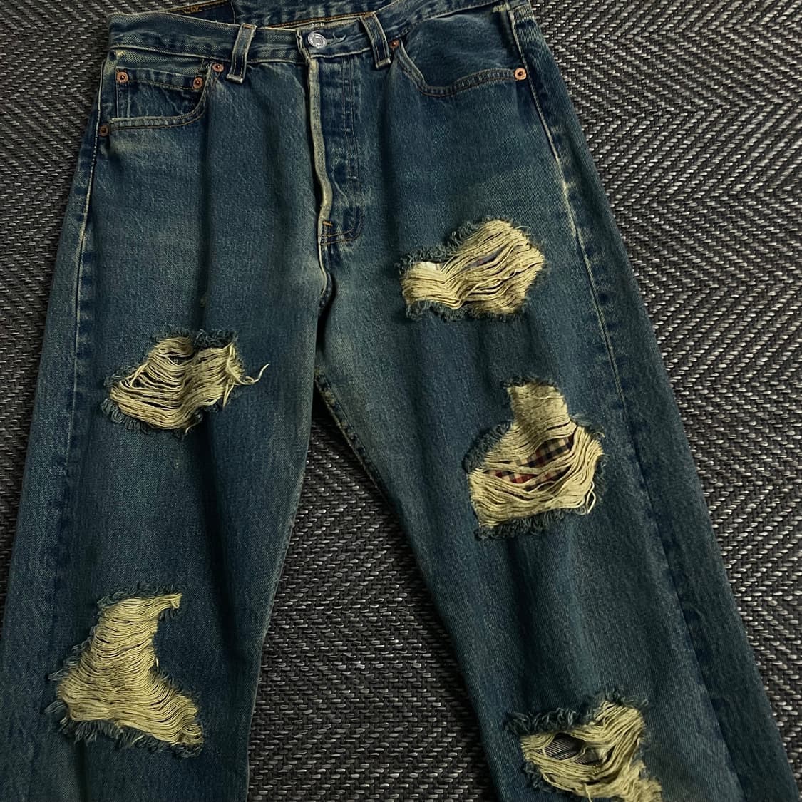 리바이스 501 디스트로이드 데님 워싱 팬츠o 3936 상품이미지4