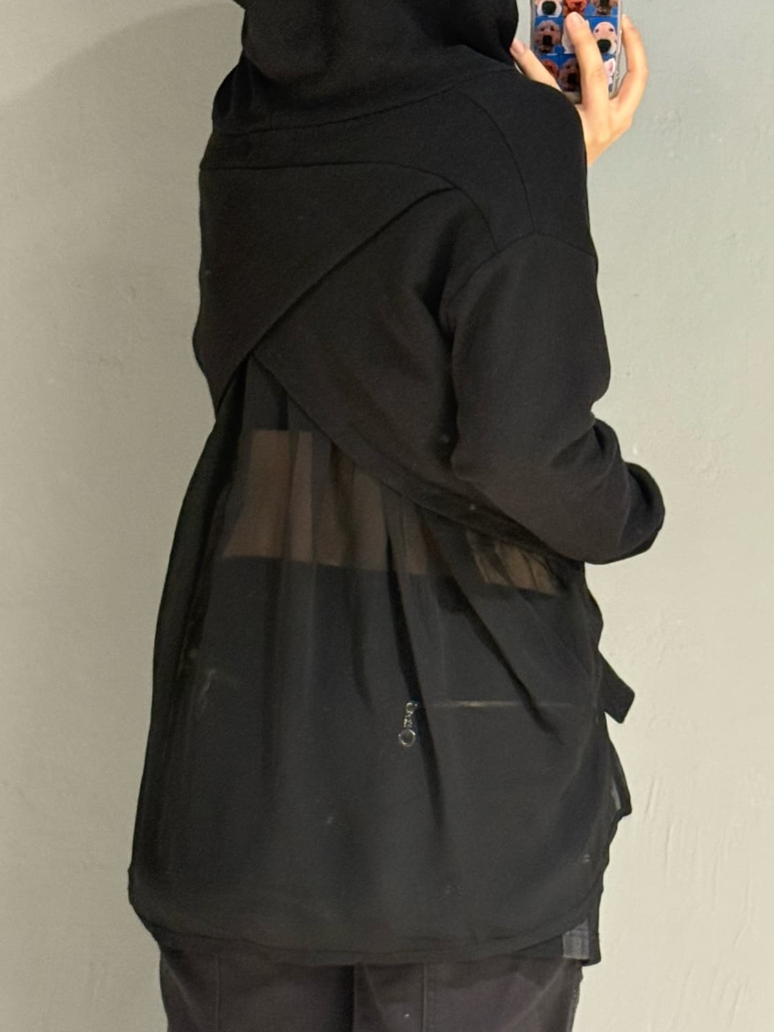 back see-through detail hood zip-up 상품이미지5