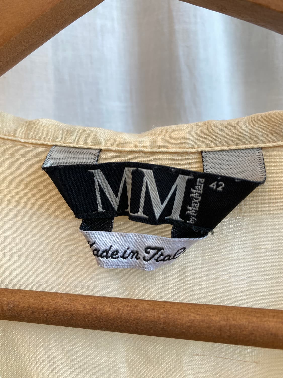 MM BY MAXMARA 실크 베이지 셔츠(L) 상품이미지8