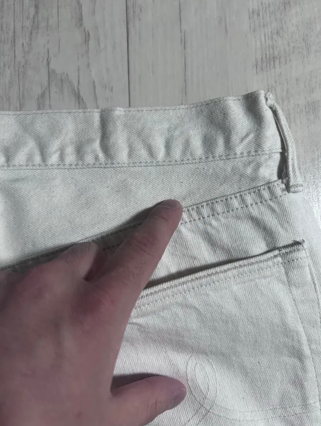 RRL 미국산 스트레이트 레그 핏 내추럴 / 화이트 데님 팬츠 32x30 상품이미지6
