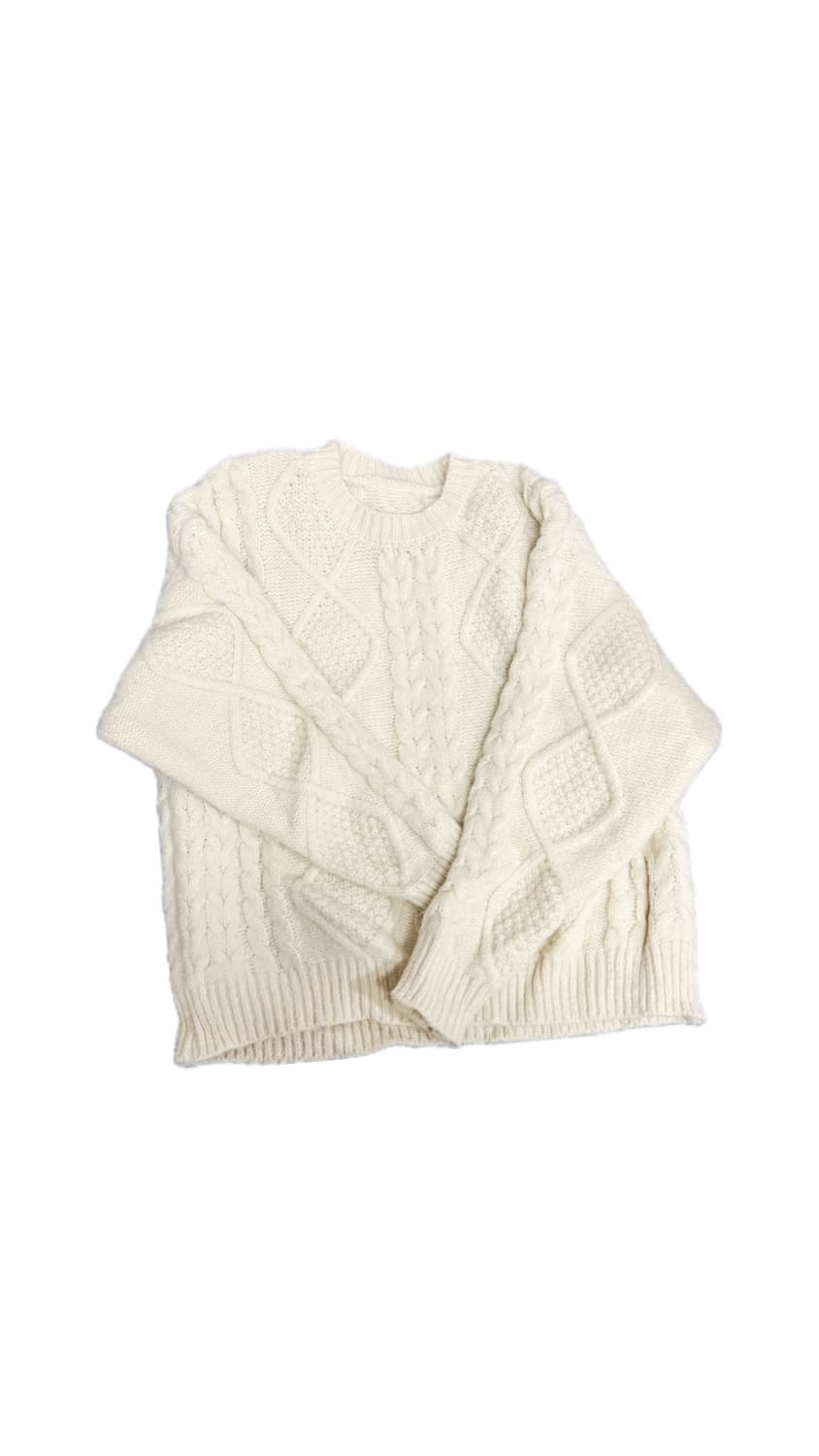 아이보리 케이블 니트  상품이미지1