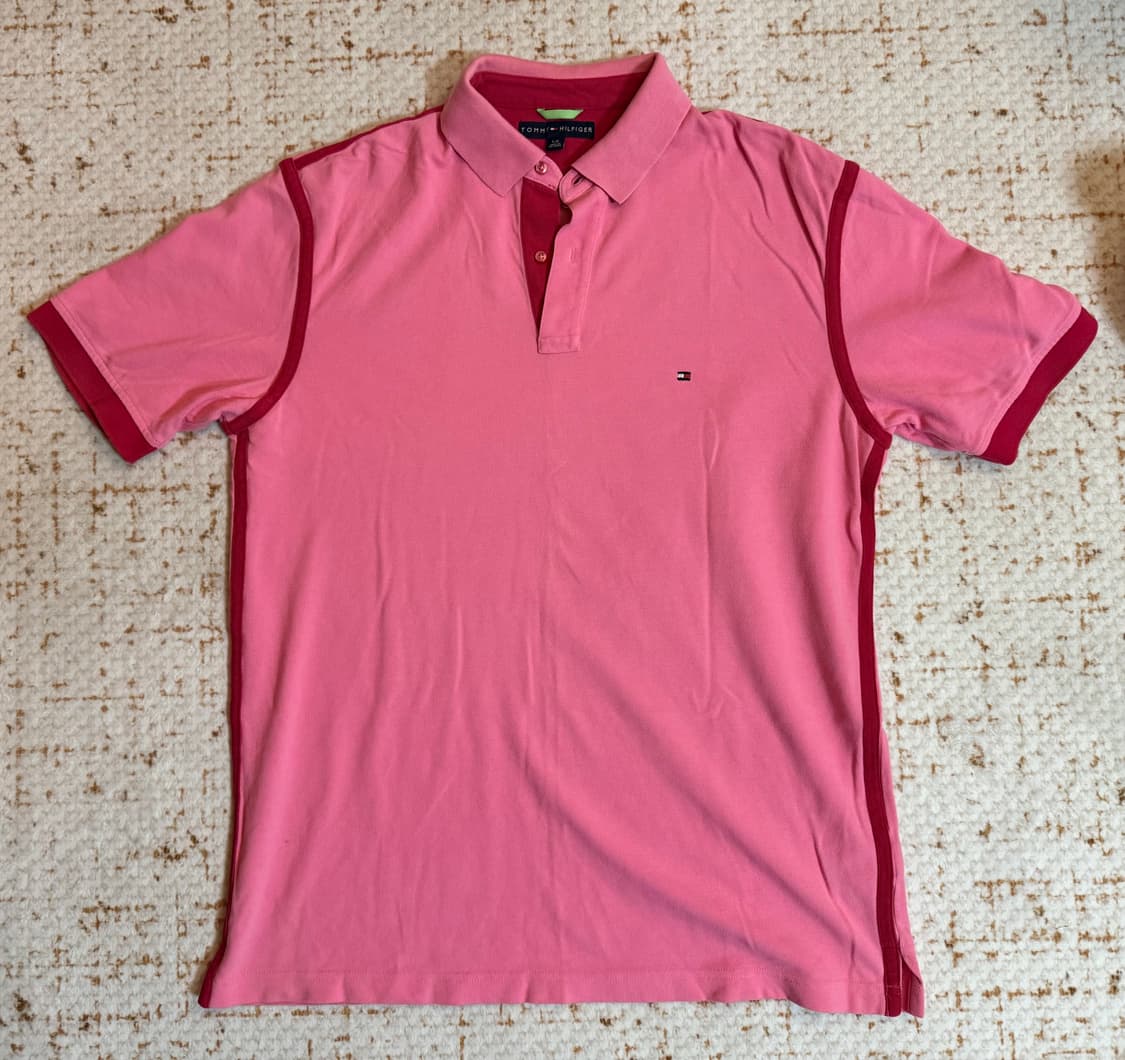 타미힐피거 핑크 카라티 L 상품이미지1