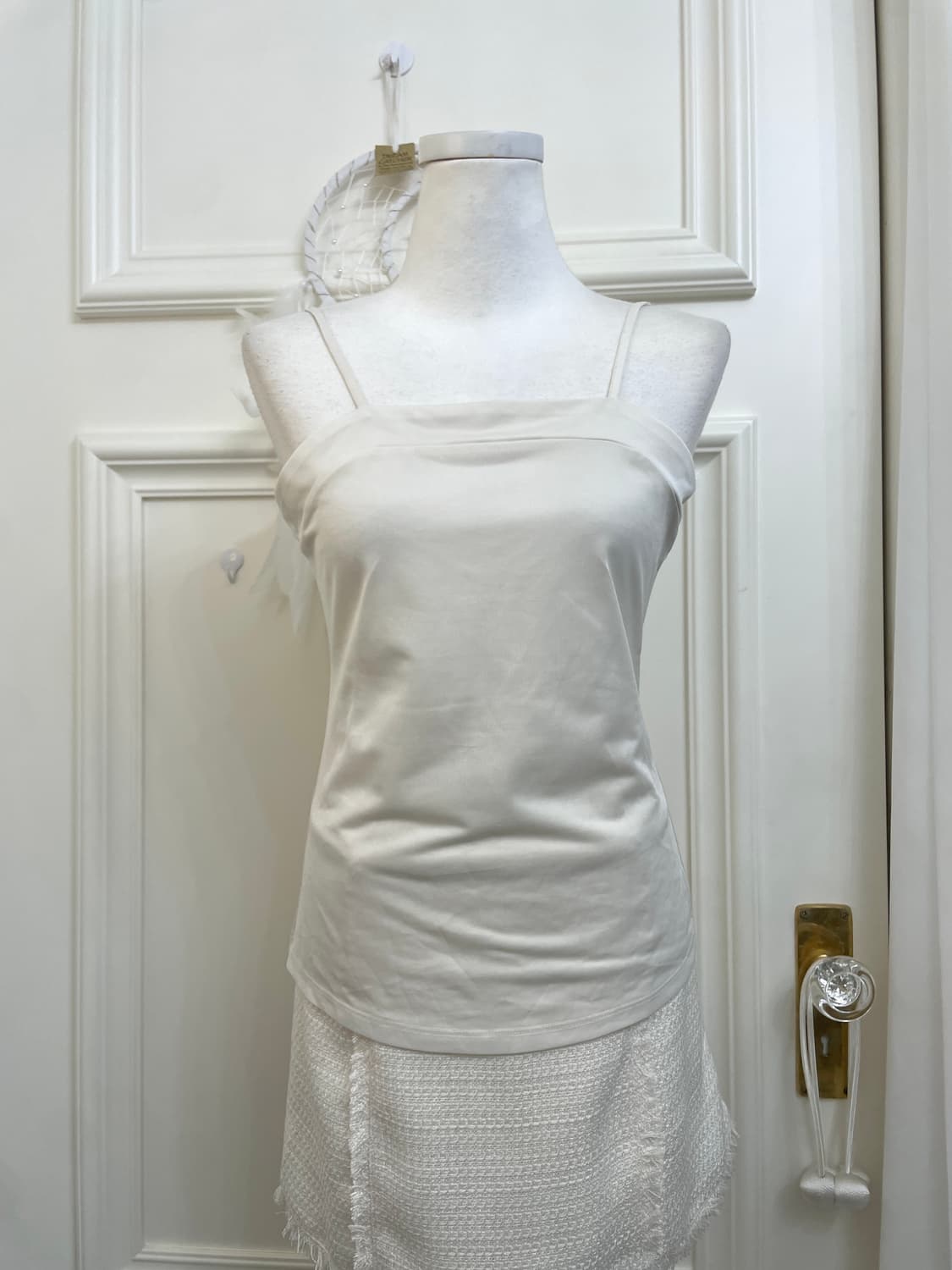 milk brown gold button cardigan&ivory ba 상품이미지8