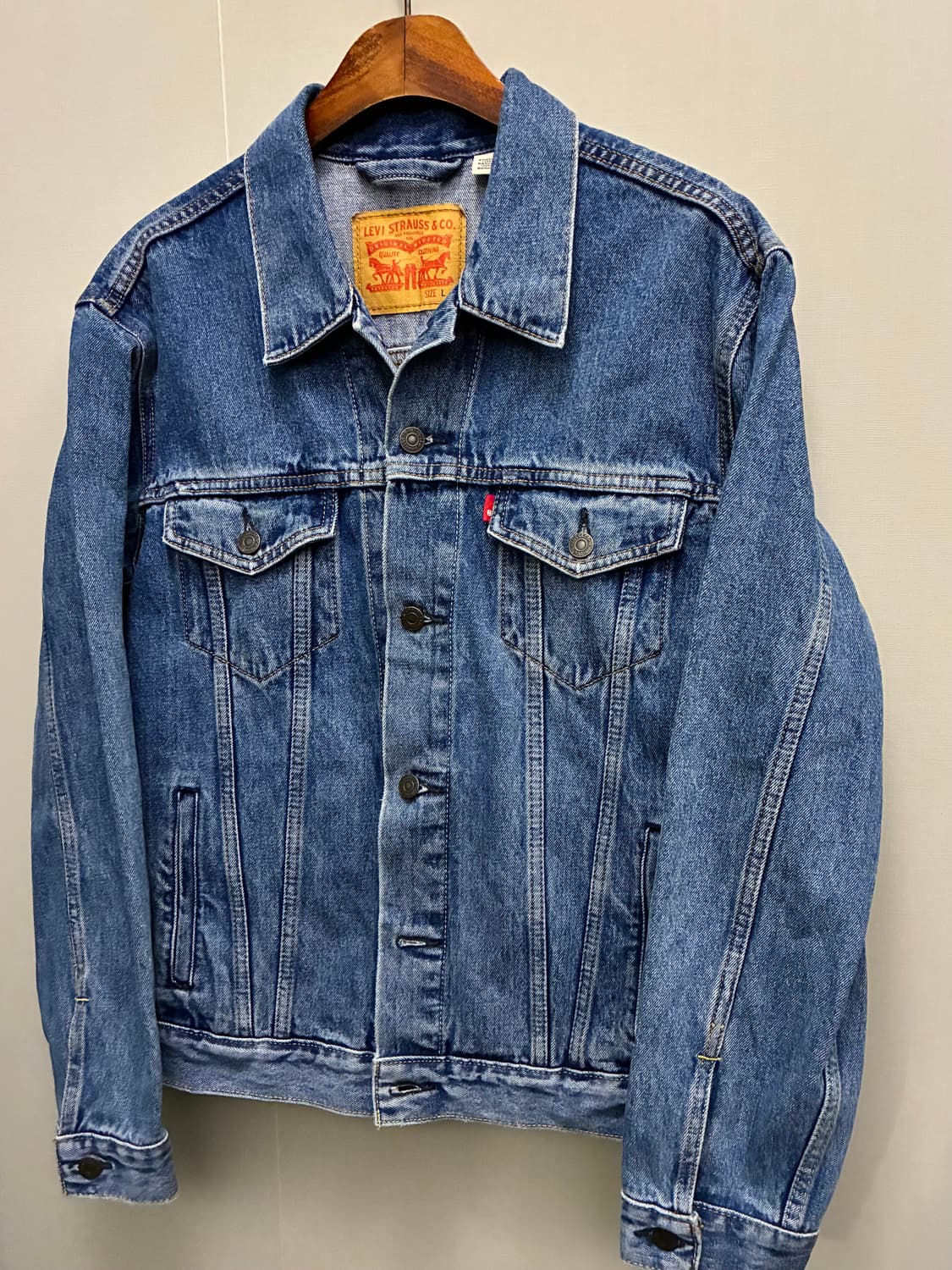 (L)리바이스 3세대 중청 데님 블랭크탭 트러커자켓 데님자켓 청자켓 상품이미지3