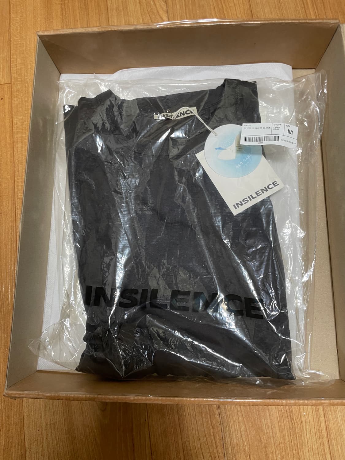 인사일런스 커브드 드레이프 티셔츠 CHARCOAL M사이즈 상품이미지5