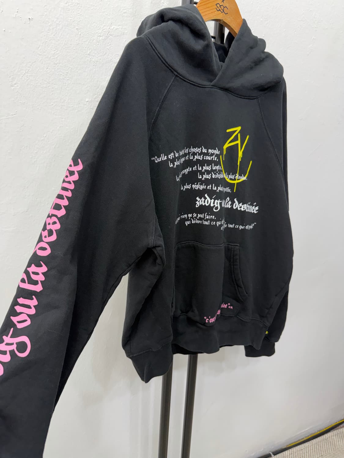 정품) 쟈딕앤볼테르 레터링 오버핏 후드티 S 상품이미지2