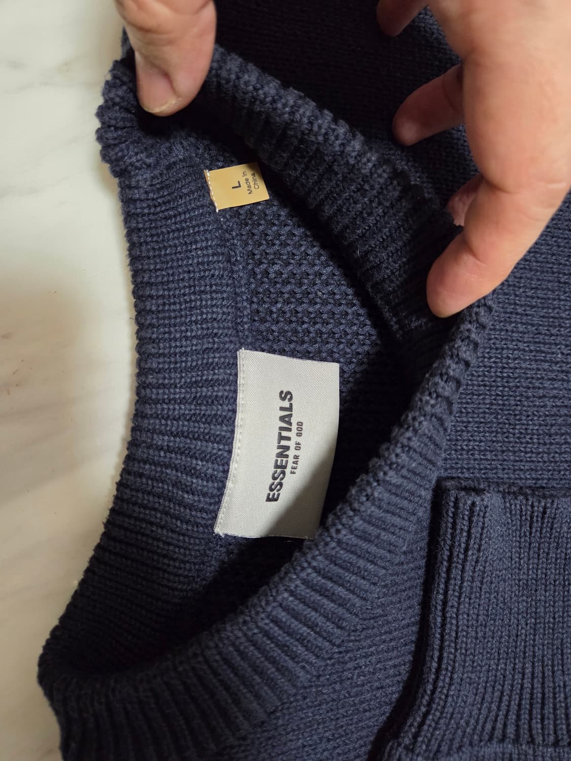피오갓에센셜 풀오버 다크 네이비 니트 상품이미지6