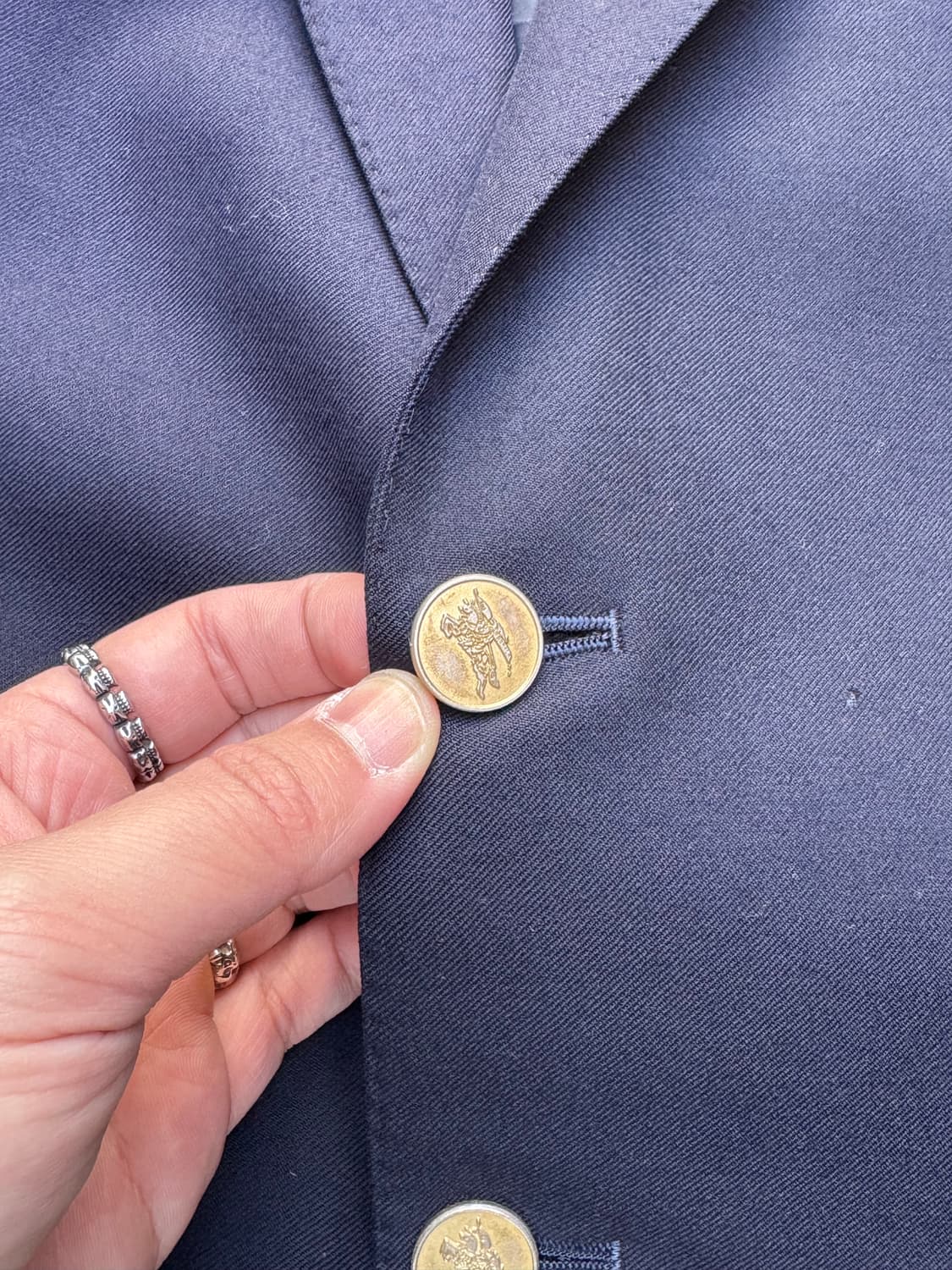 버버리 금장버튼 네이비 블레이저 자켓 상품이미지6