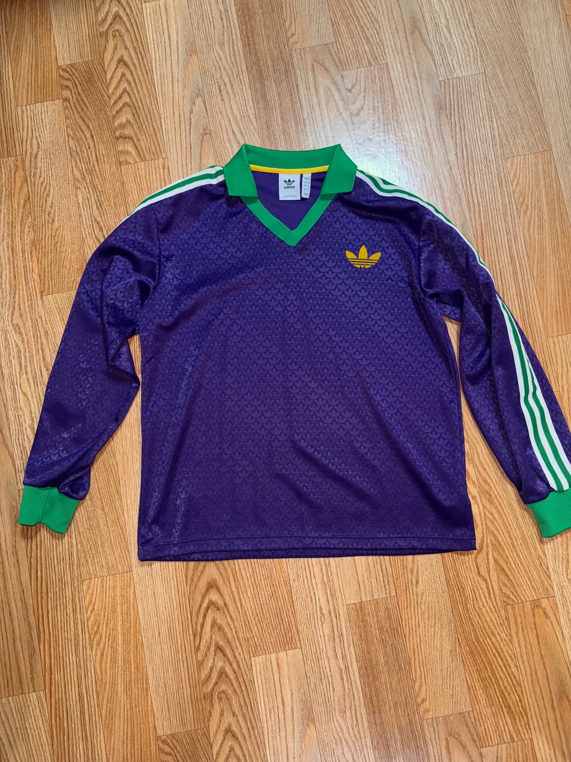 아디다스 아디컬러 헤리티지 70S 빈티지 롱슬리브 긴팔 티셔츠 퍼플 IB 상품이미지2