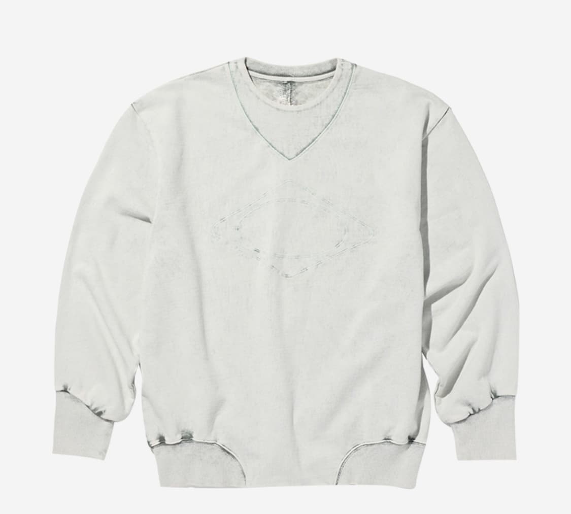 미스치프 가제트 크루넥 스웨트셔츠 블리치드 카키 M 상품이미지1