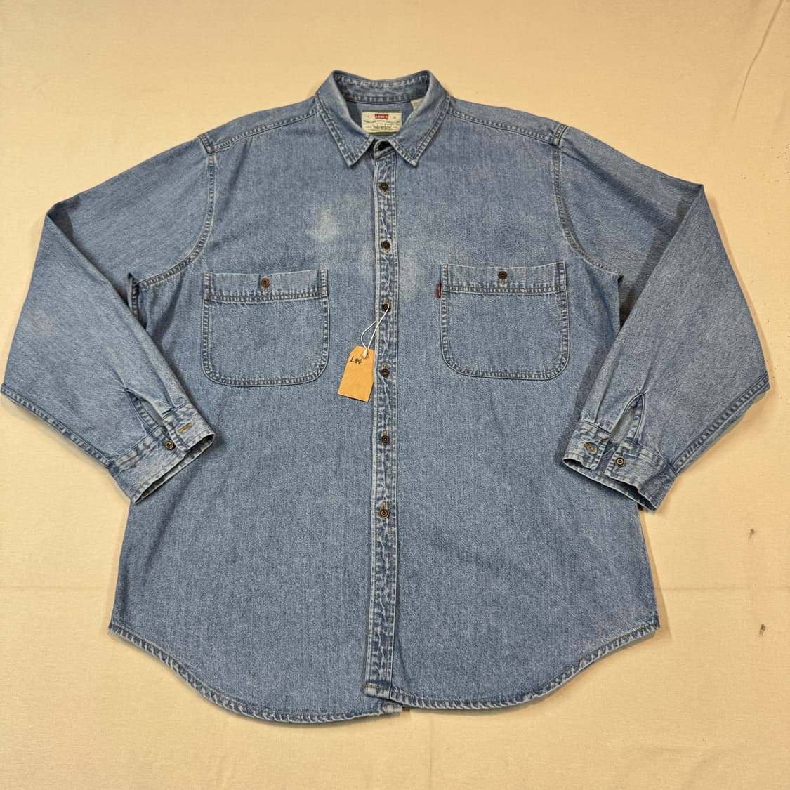 L) 리바이스 투포켓 워크 데님 셔츠 자켓 메탈 버튼 L84 상품이미지1