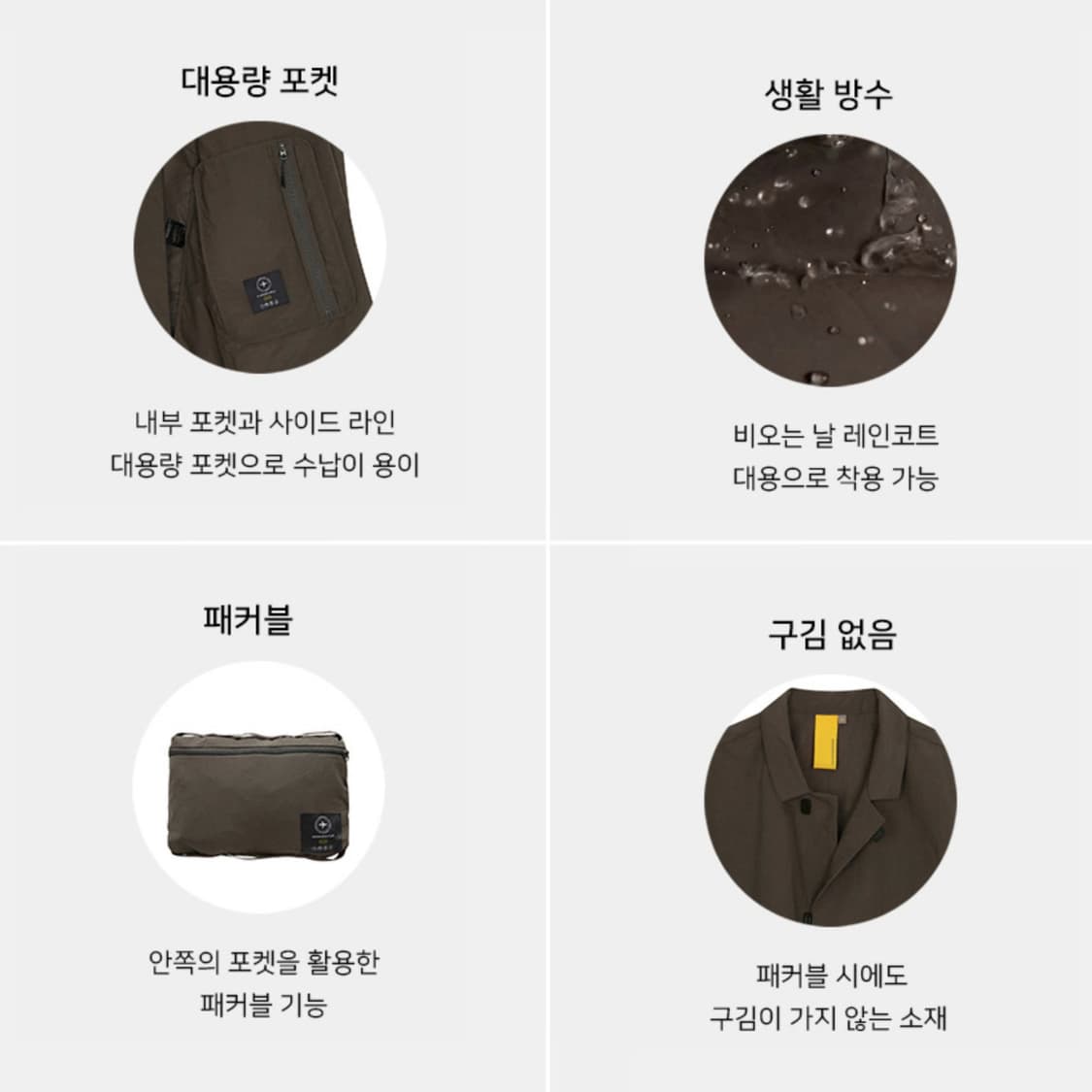 만다리나덕 패커블 하프 코트 105 상품이미지3