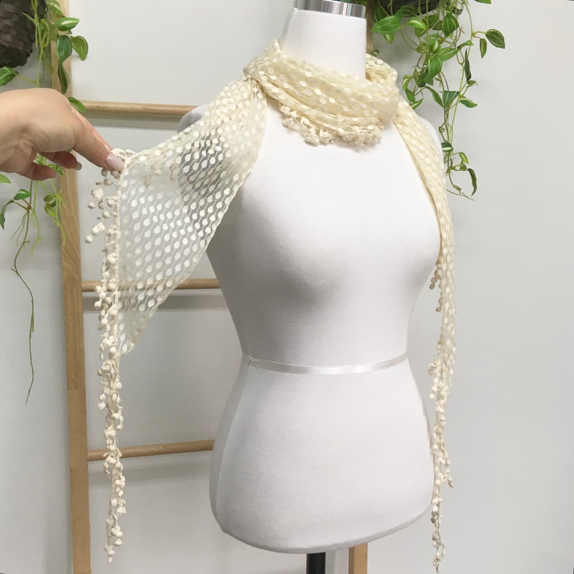 JPN/ 모리걸스카프 도트스카프 모리룩스카프 땡땡이스카프 상품이미지3