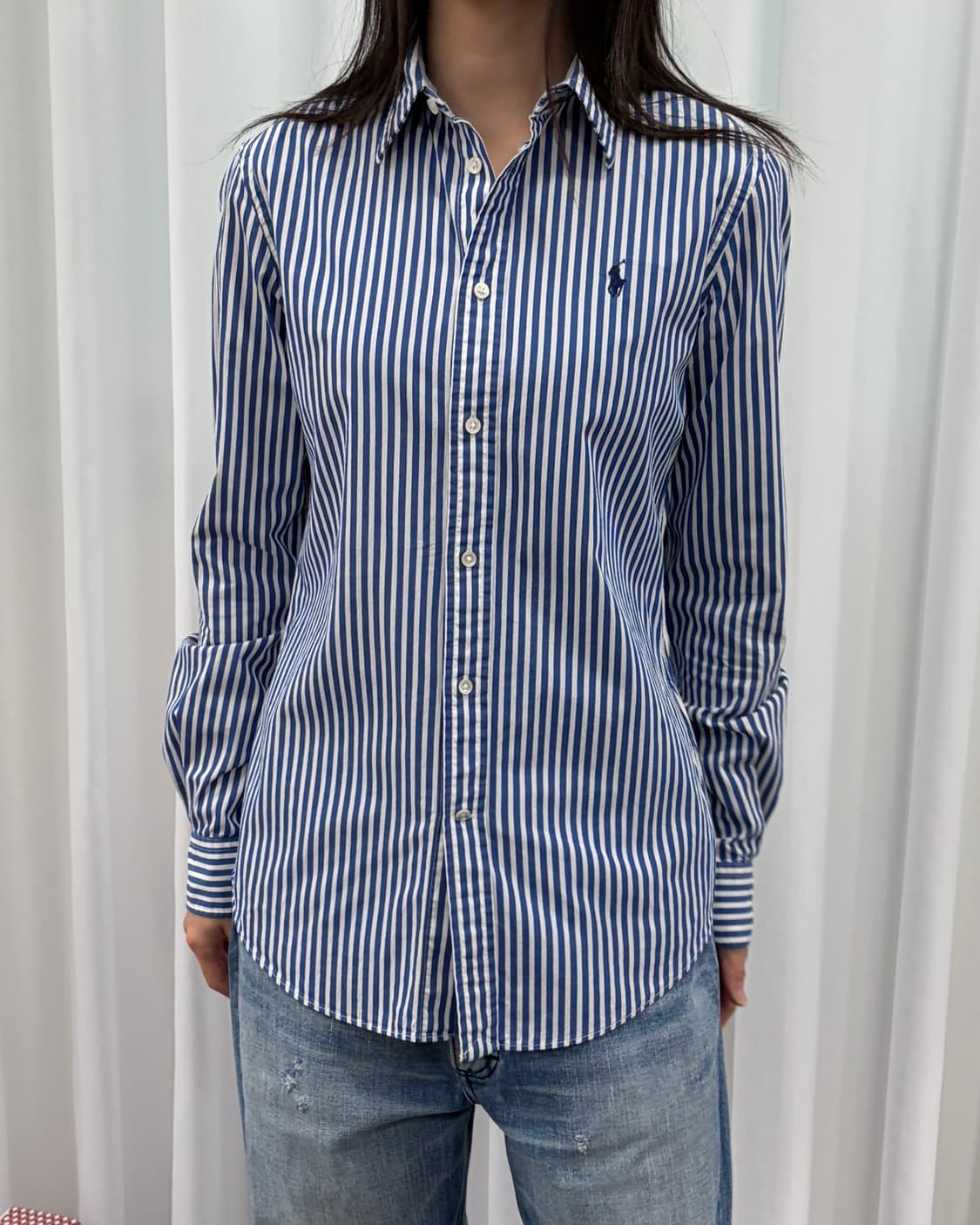 [S]폴로 랄프로렌 여성 스트라이프 포플린 셔츠 상품이미지3