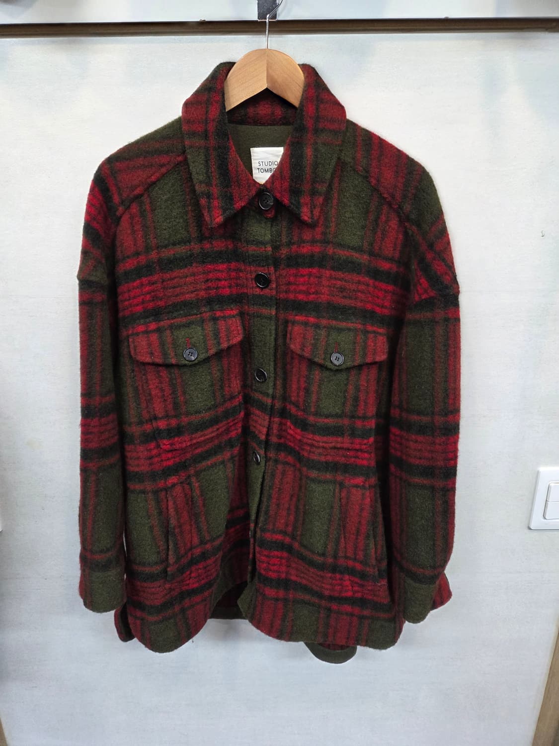 스튜디오 톰보이 울 체크 자켓 프리 상품이미지1