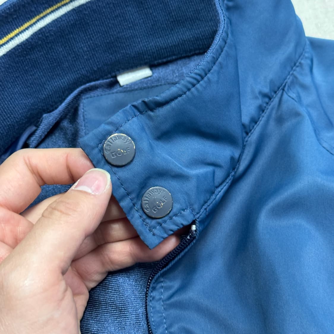 켈러웨이 재팬 나일론 네이비블루 자수 집업 자켓 M 상품이미지6