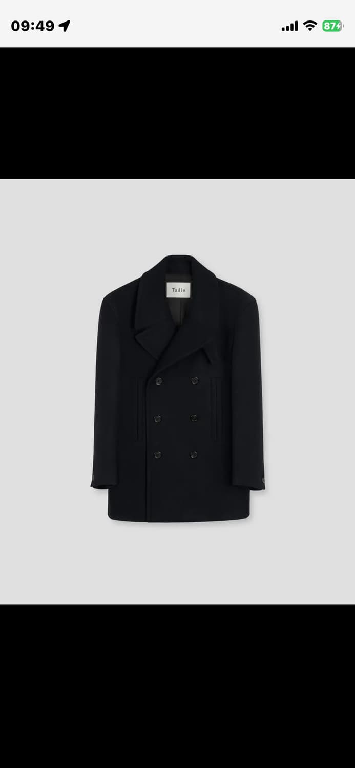 BRITAIN REEFER COAT DARK NAVY 상품이미지1