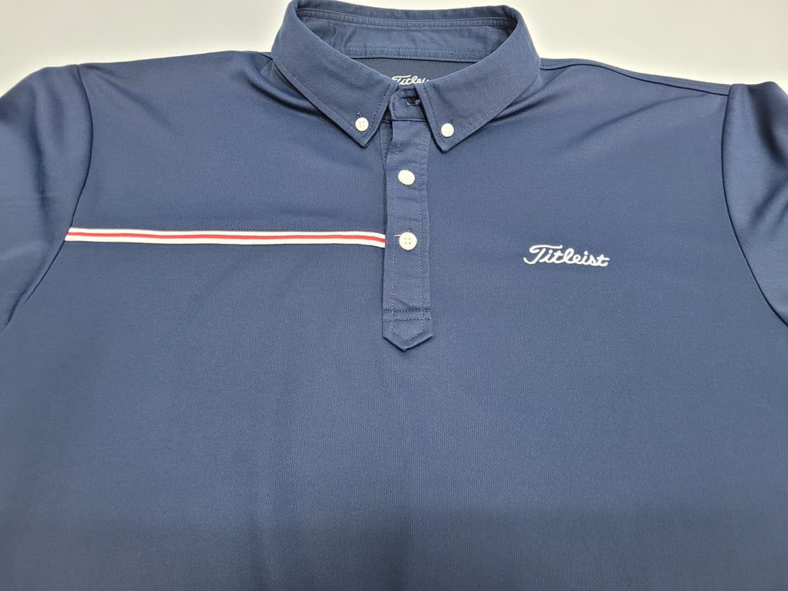 Titleist 타이틀리스트 쿨링 프린트 라인 티셔츠 / 남 3L 네이비 상품이미지4