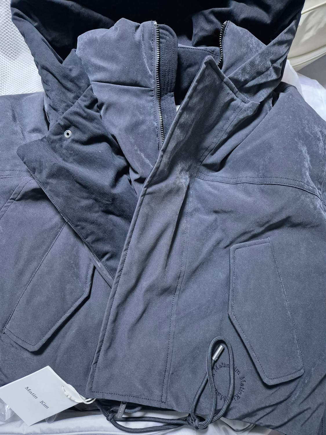 (새상품) 마뗑킴 레이어드 후디 봄버 다운점퍼 상품이미지3