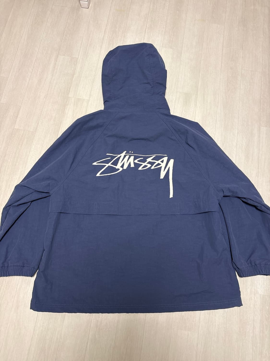 (급처)스투시 나일론 비치 쉘 자켓 (네이비, 2XL) 상품이미지2