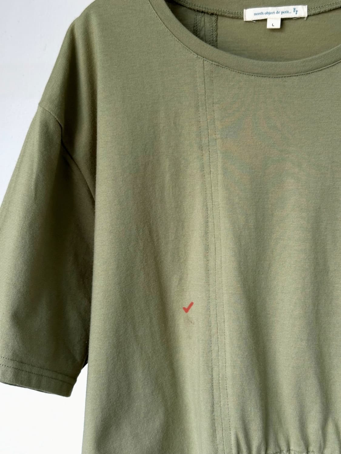 String point asymmetry panel crew neck t 상품이미지4