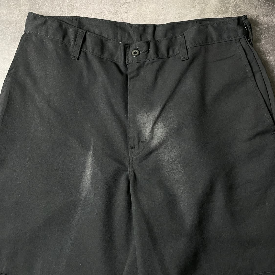 DICKIES 디키즈 빈티지 블랙 코튼 더블니 워크 팬츠 A00801 상품이미지2