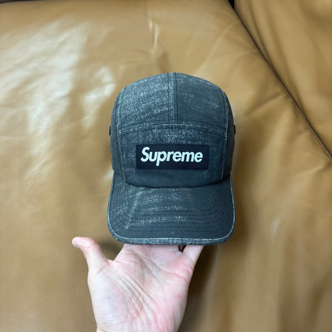 Supreme 슈프림 워시드 코듀라 블랙 캠프캡 모자 (Black) 상품이미지2