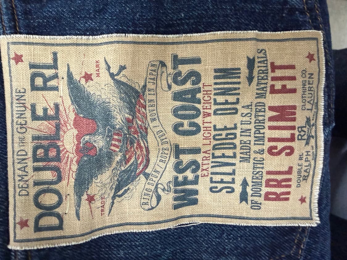 RRL 더블알엘 슬림핏 리지크레스트 셀비지 진 32 / 32 상품이미지8