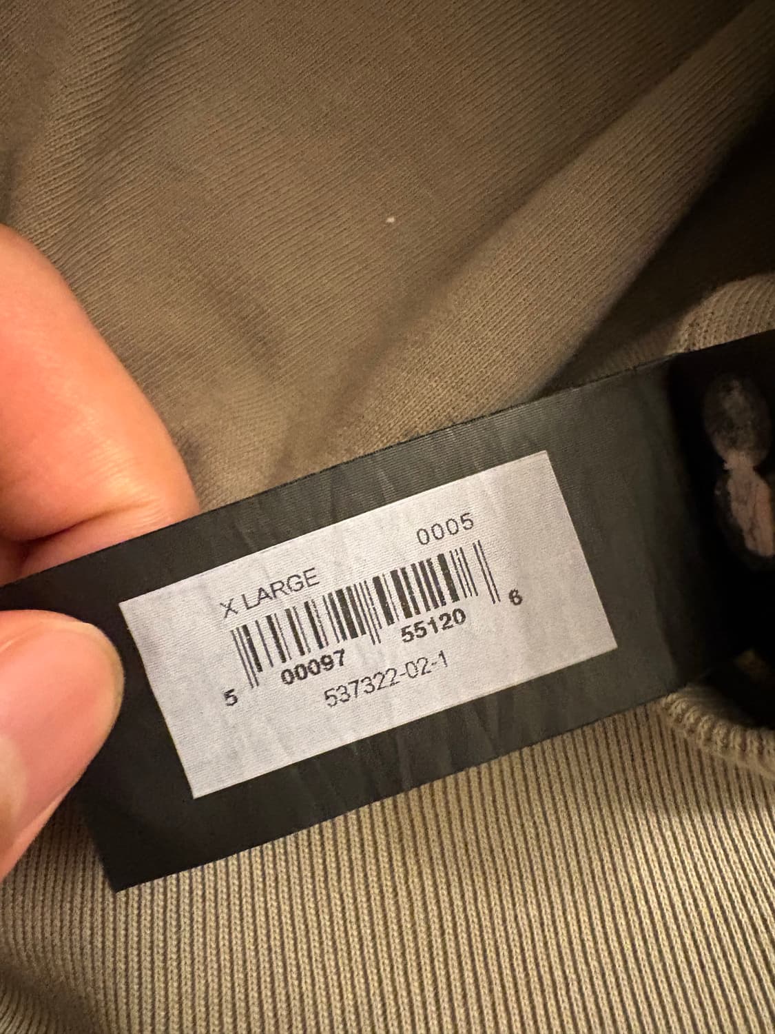 yeezy gap 더블레이어 후드집업 그레이 xl 상품이미지4