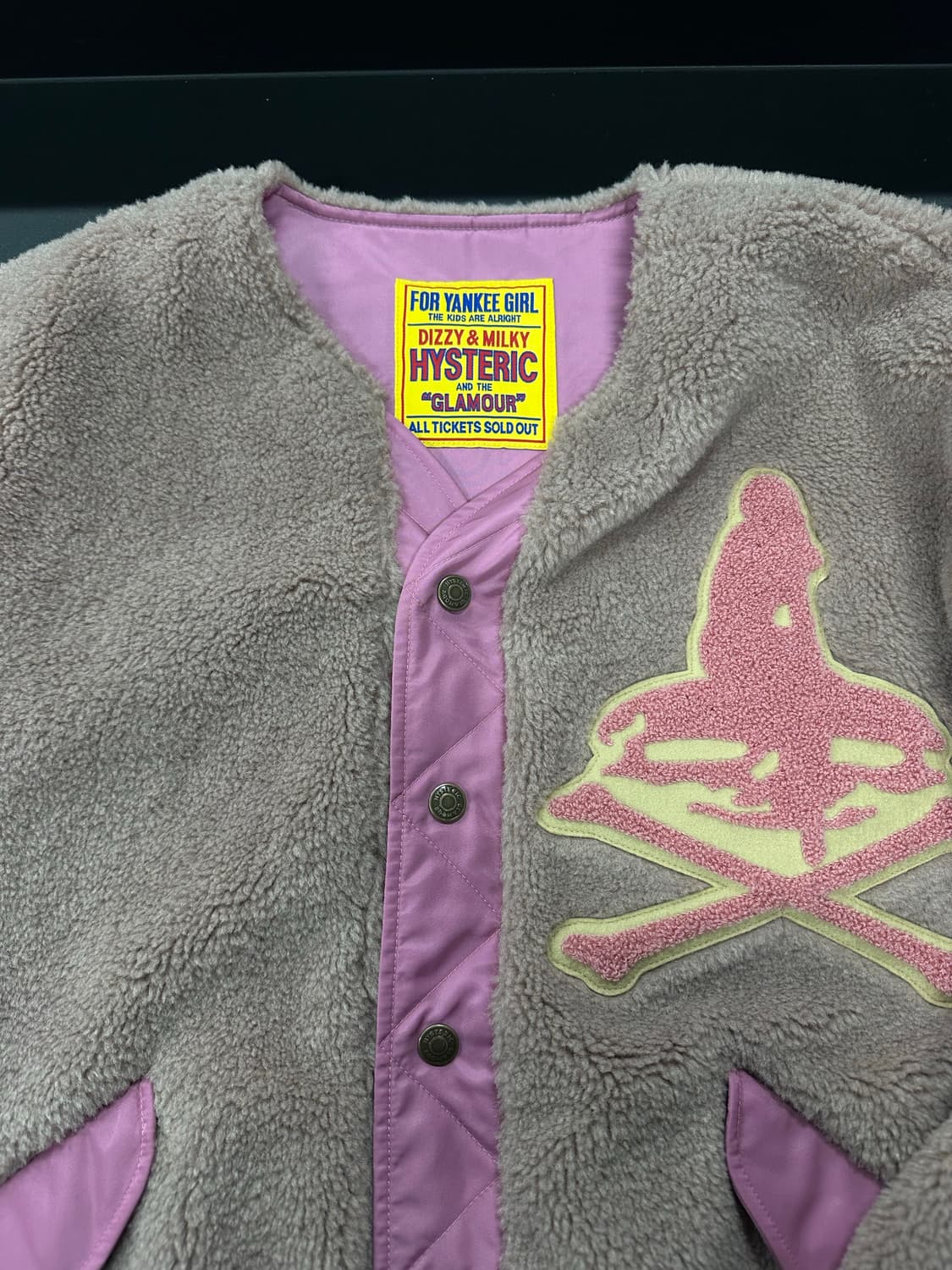 히스테릭 글래머 스컬 패치 퍼 블루종 자켓 상품이미지4