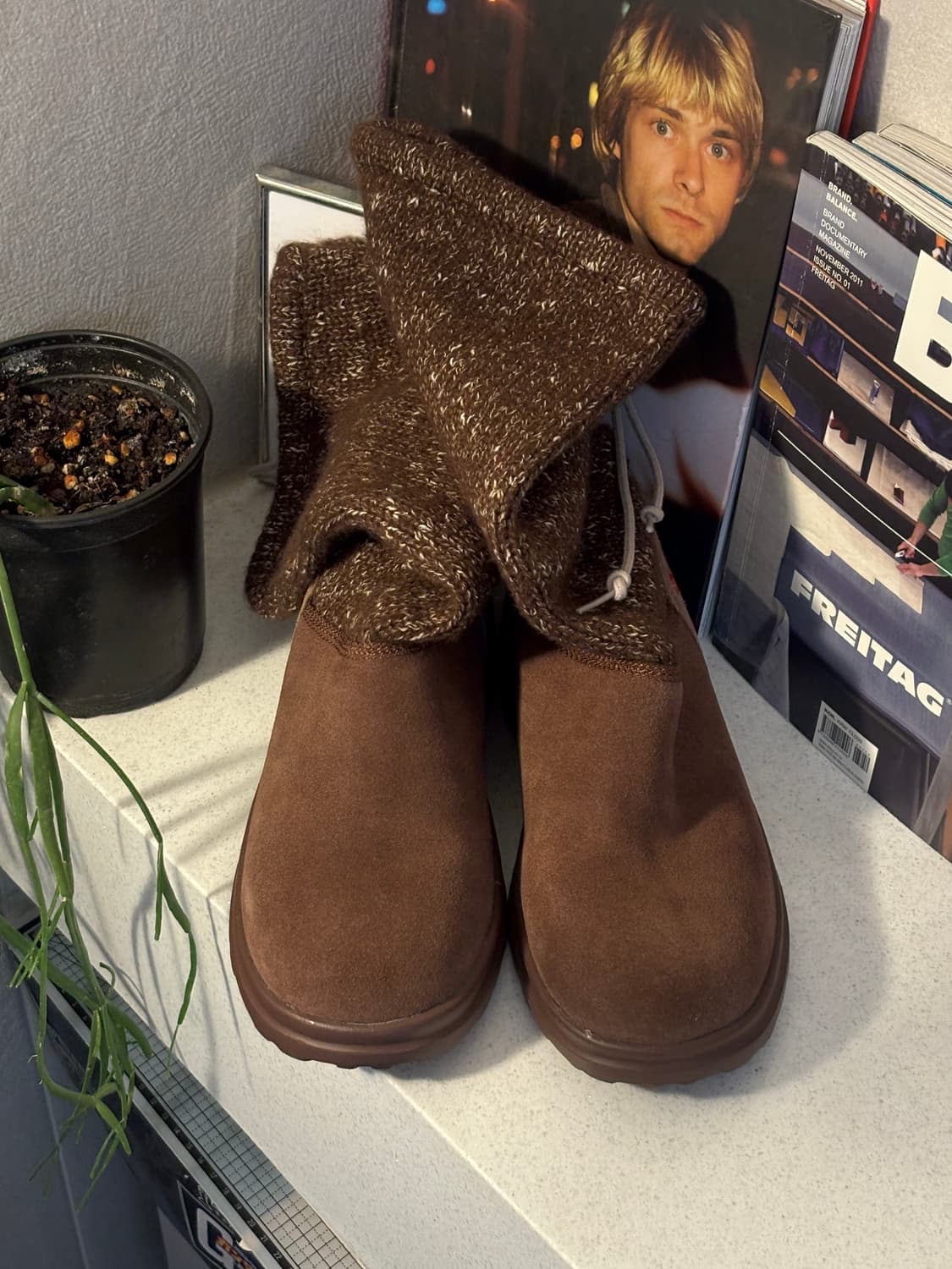 어그 스웨이드 니트 부츠 상품이미지3