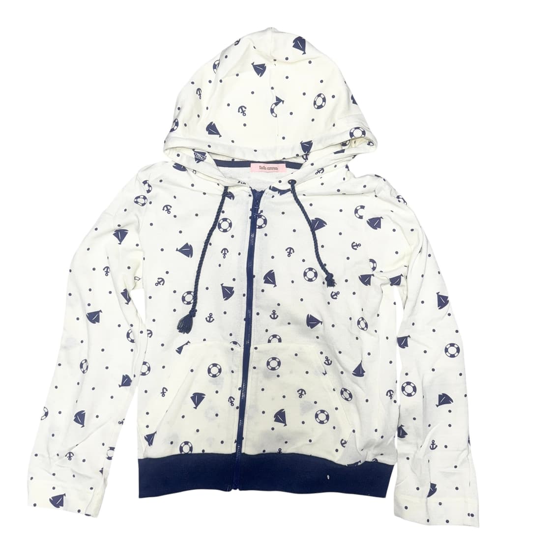 Milky Navy Hood Zip-up 상품이미지1