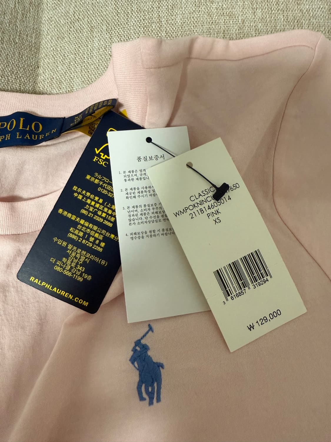 폴로 랄프 로렌 여성 클래식핏 코튼 저지 크루넥 티(WMPOKNINCU2 상품이미지3