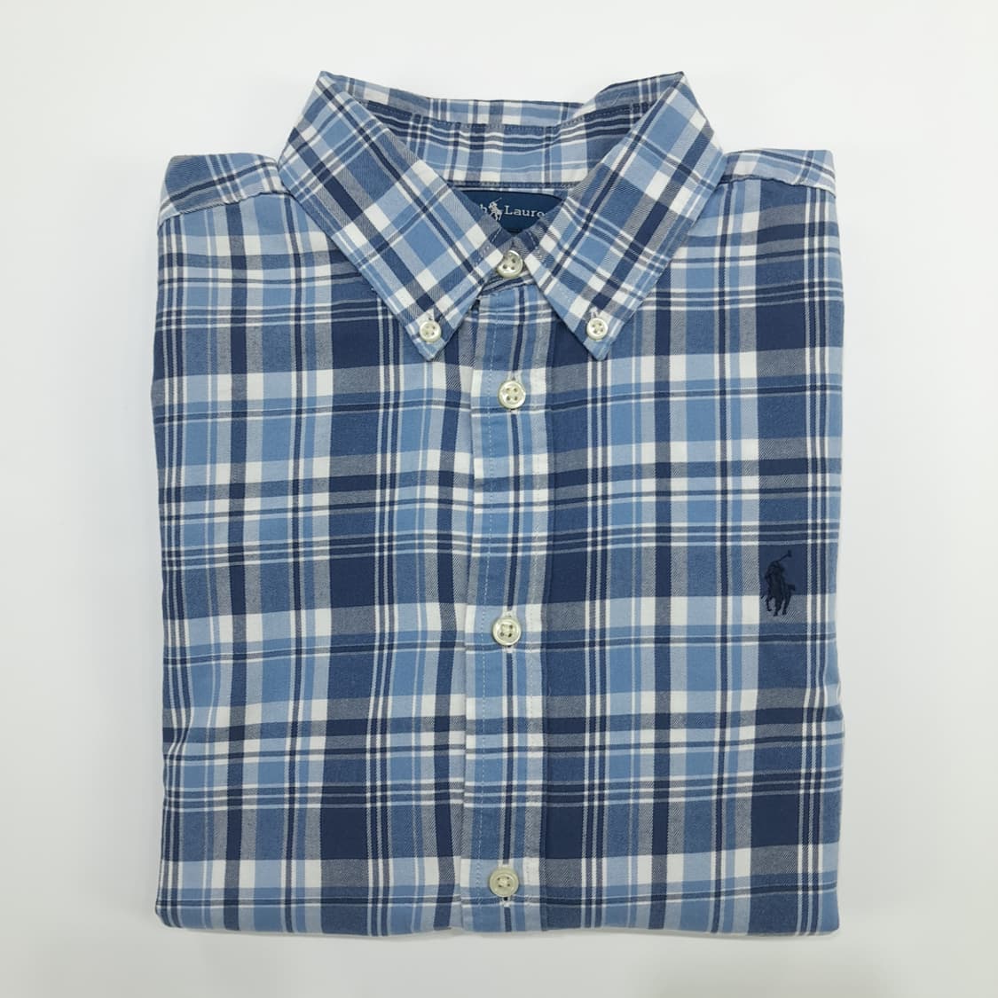 Co793W XL 폴로 랄프로렌 블루 타탄체크 긴팔 셔츠 남방 상품이미지8