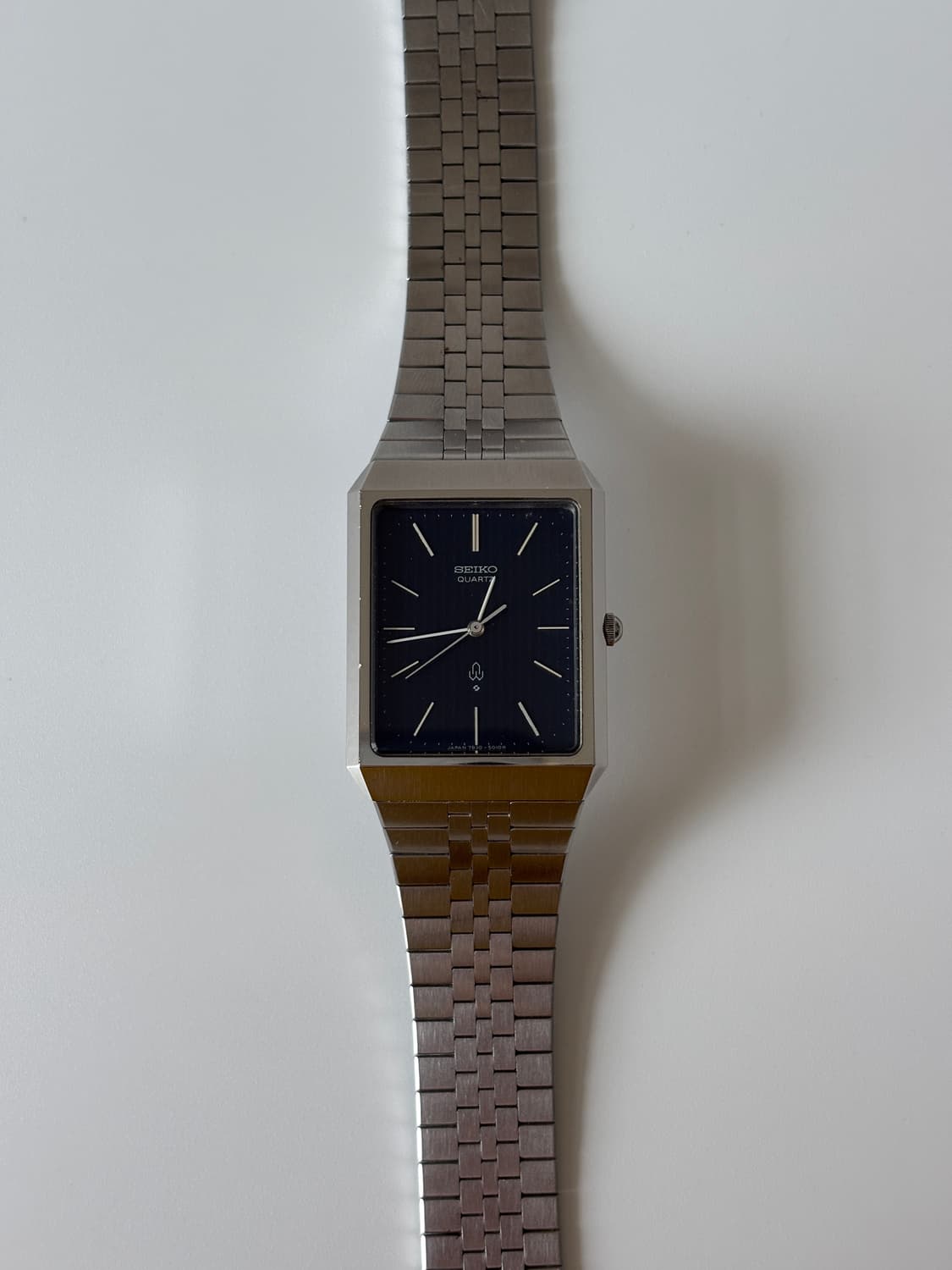 1980년대 Chariot 스트라이프 네이비 다이얼 스퀘어 쿼츠 남 상품이미지3