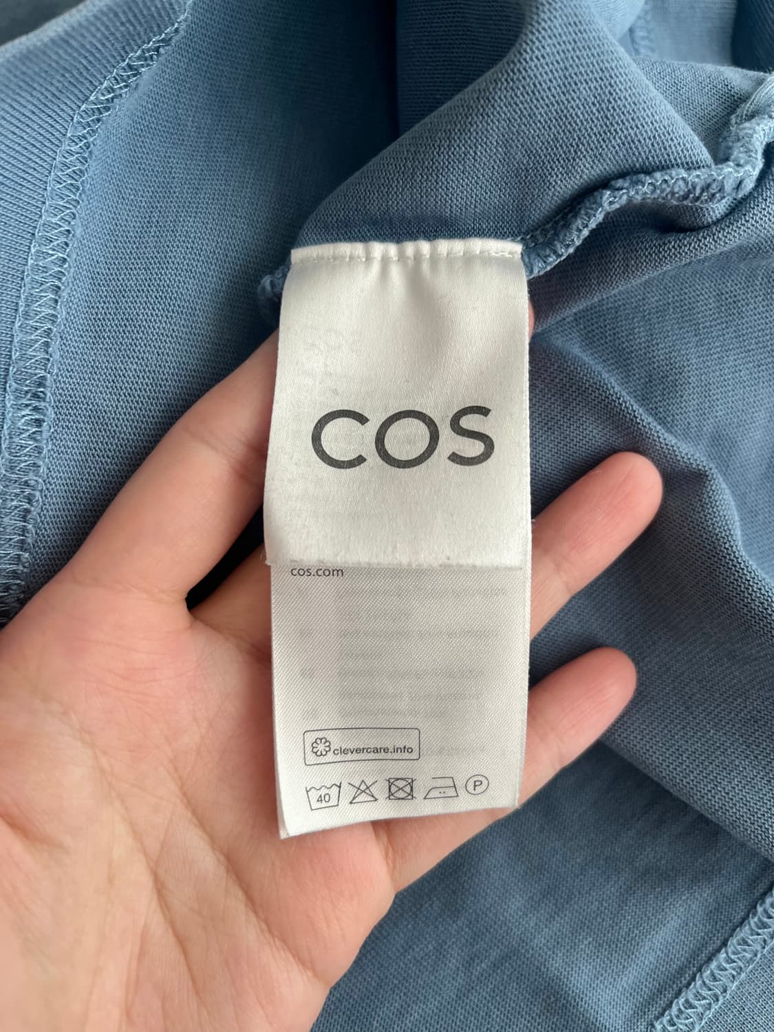 L) 코스 COS 오버사이즈 포켓 반팔 티셔츠 블루 상품이미지5